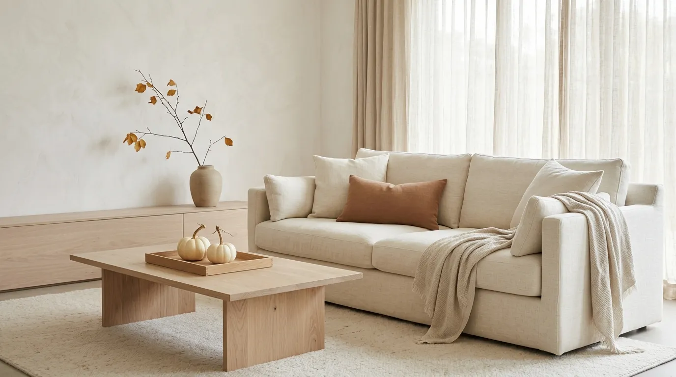 minimalist fall decor ideas living room